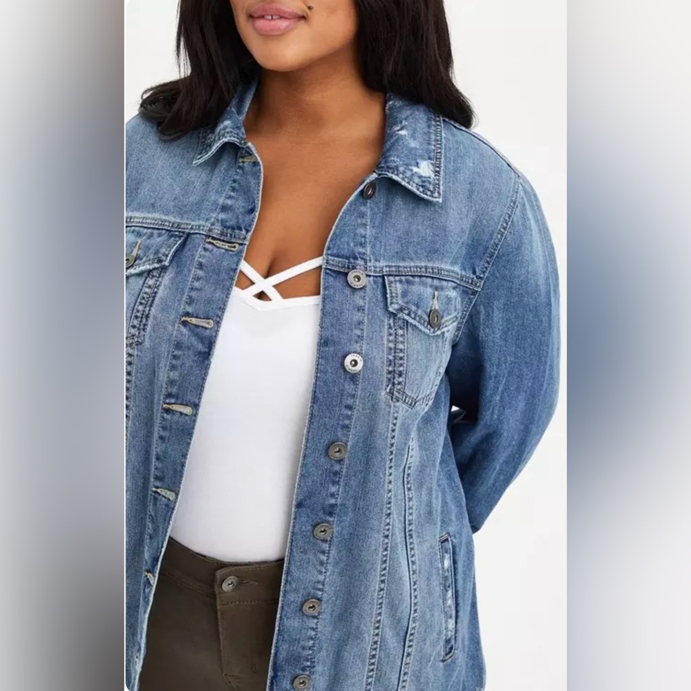 Torrid Extra Long Denim Jacket - image 3